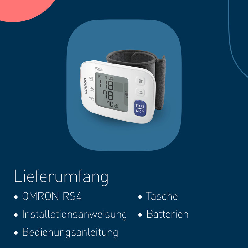 OMRON RS4 Automatisches Handgelenk-Blutdruckmessgerät 1 St