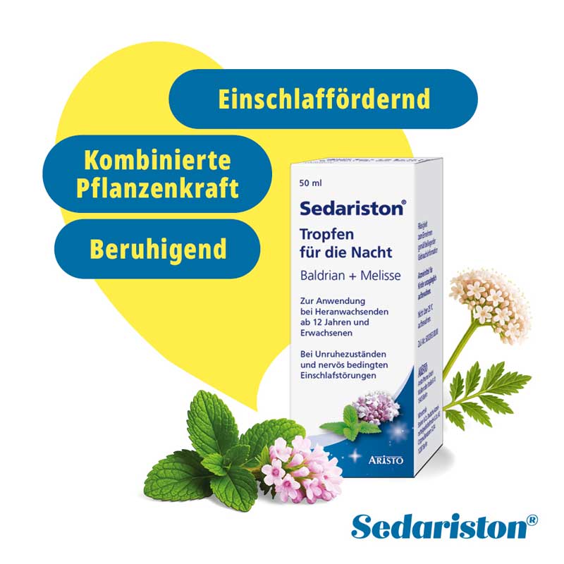Sedariston Tropfen für die Nacht Baldrian + Melisse 50 ml Flüssigkeit zum Einnehmen