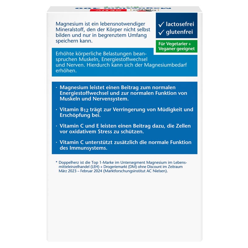 Doppelherz aktiv Magnesium 400 + B12 + C + E  30 St Tabletten