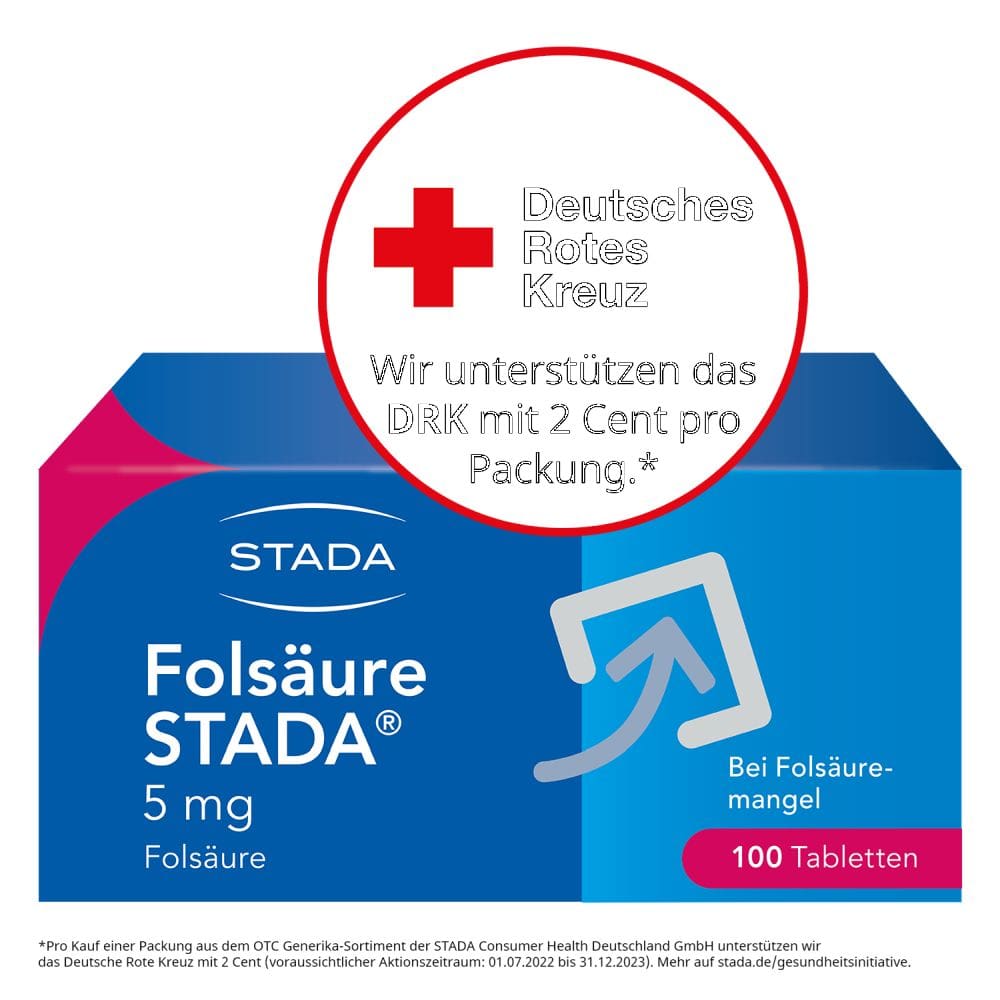 Folsäure STADA 5 mg 100 St Tabletten