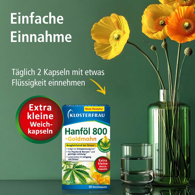 KLOSTERFRAU Hanföl + Goldmohn 30 St Weichkapseln