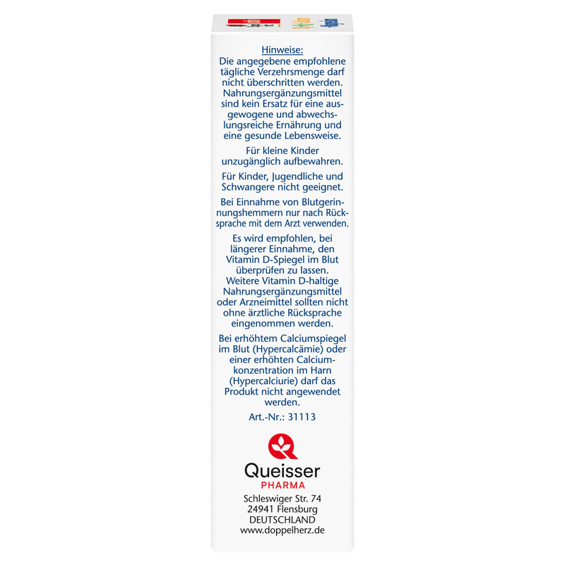 Doppelherz aktiv D3+K2+Calcium+Magnesium 30 St Tabletten