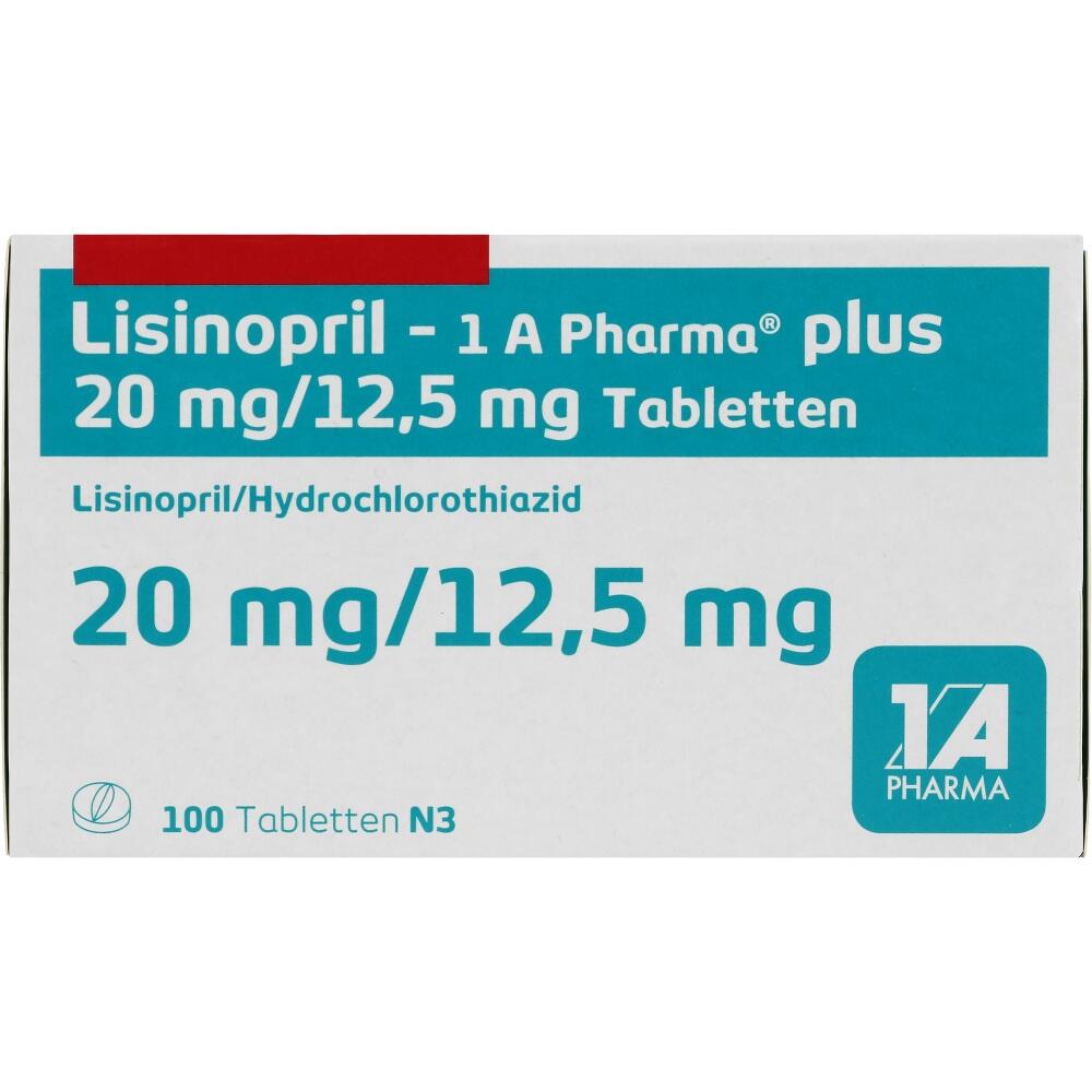 Lisinopril-1 A Pharma plus 20mg/12,5mg 100 St Tabletten