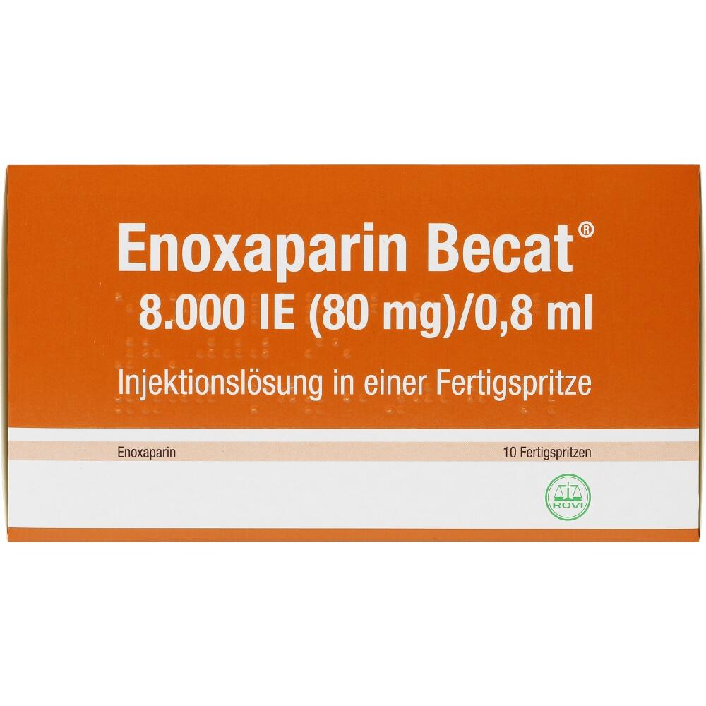 Enoxaparin Becat 8. 000 IE 10 St Injektionslösung in einer Fertigspritze