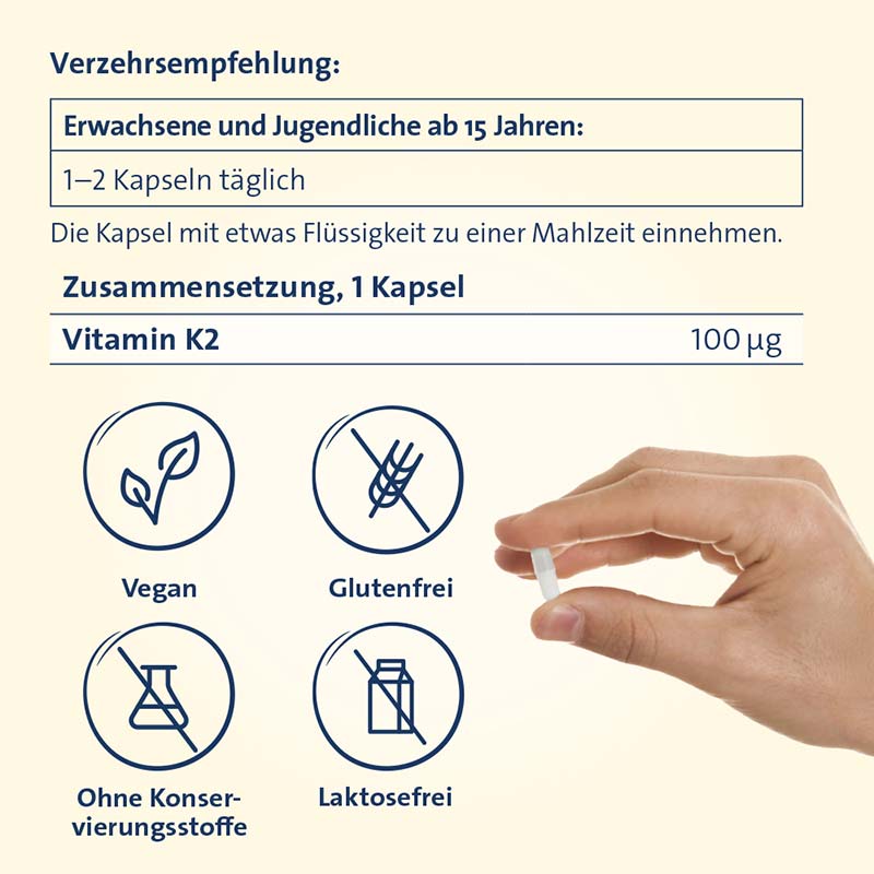 VITAMIN K2 HEVERT 100 Mikrogramm 120 St Kapseln