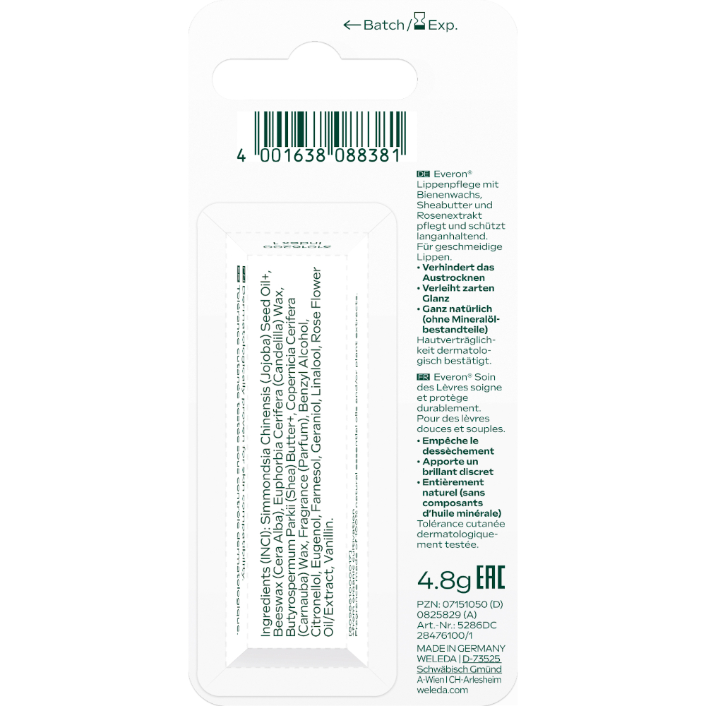 WELEDA EVERON Lippenpflege 4.8 g Balsam