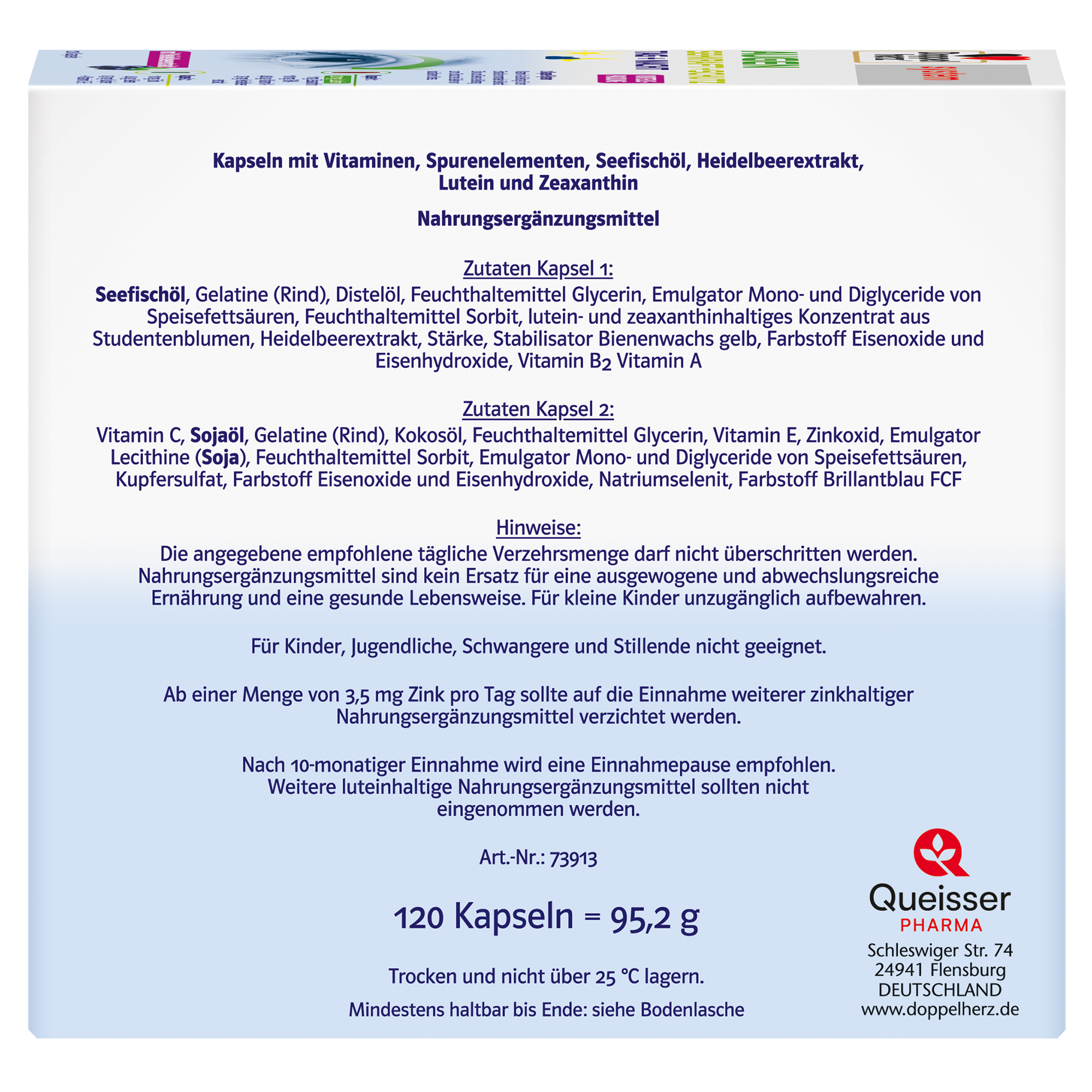 Doppelherz system AUGEN SEHKRAFT+SCHUTZ TAG + NACHT 120 St Kapseln