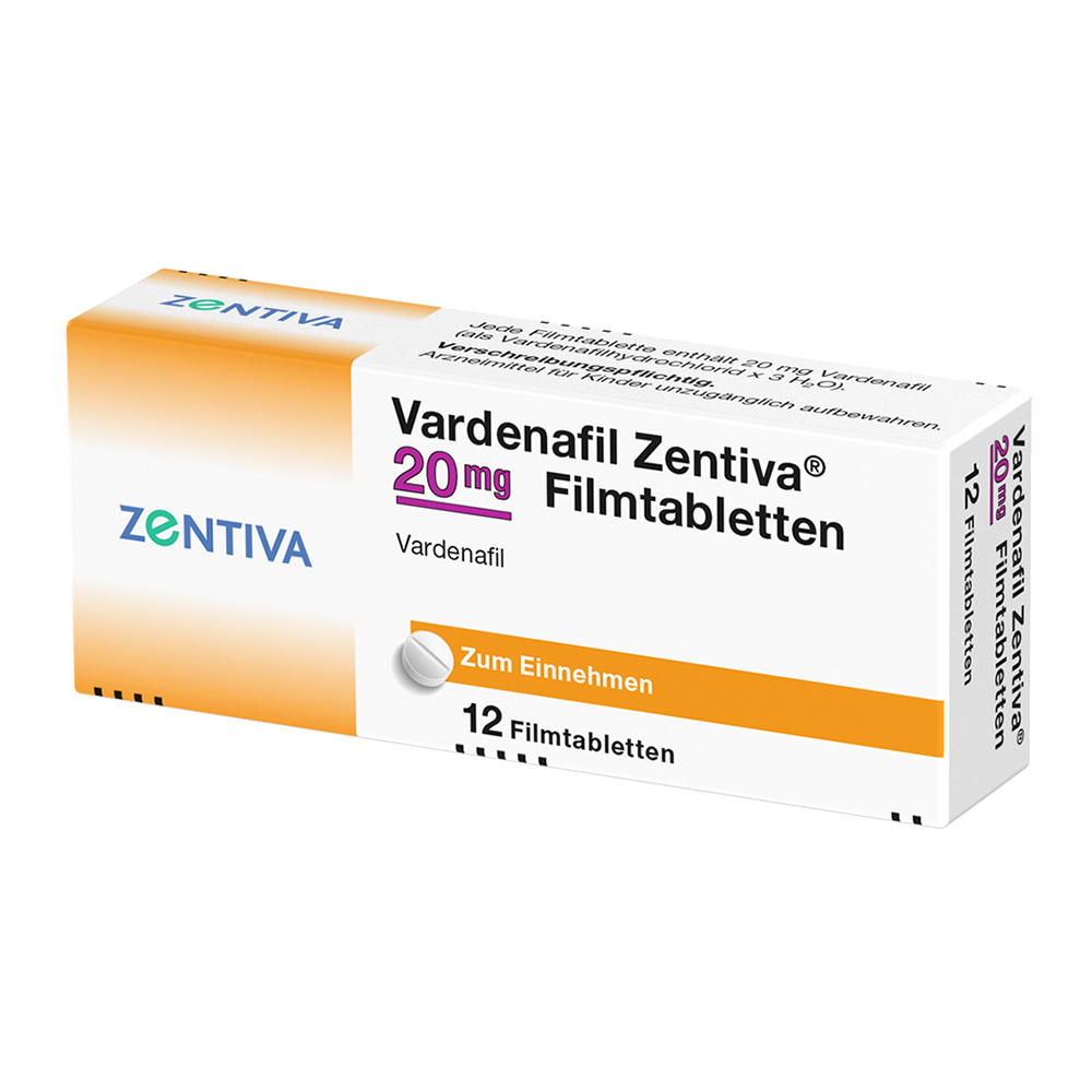 Vardenafil Zentiva 20 mg Filmtabletten 12 St Filmtabletten
