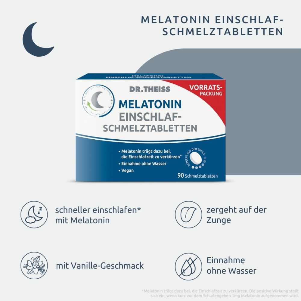 DR. THEISS MELATONIN EINSCHLAF-SCHMELZTABLETTEN 90 St Schmelztabletten