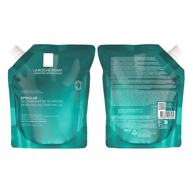 LA ROCHE-POSAY EFFACLAR MIKRO-PEELING REINIGUNG Nachfüllpack 400 ml Gel