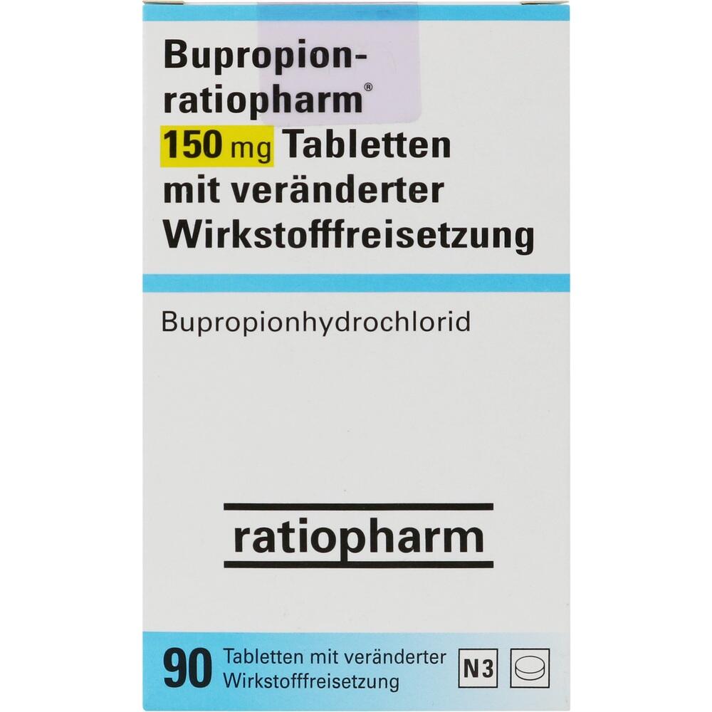 Bupropion ratiopharm 150 mg 90 St Tablette mit veränderter Wirkstofffreisetzung