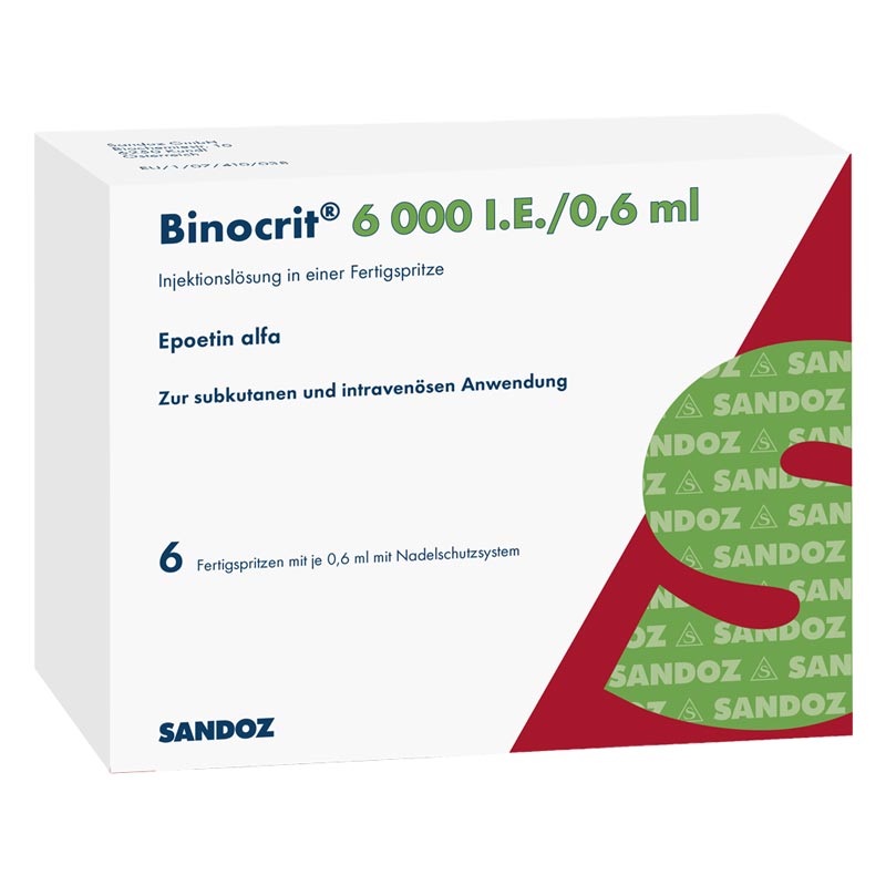 Binocrit 6000 I.E./0,6ml 6X0.6 ml Fertigspritzen