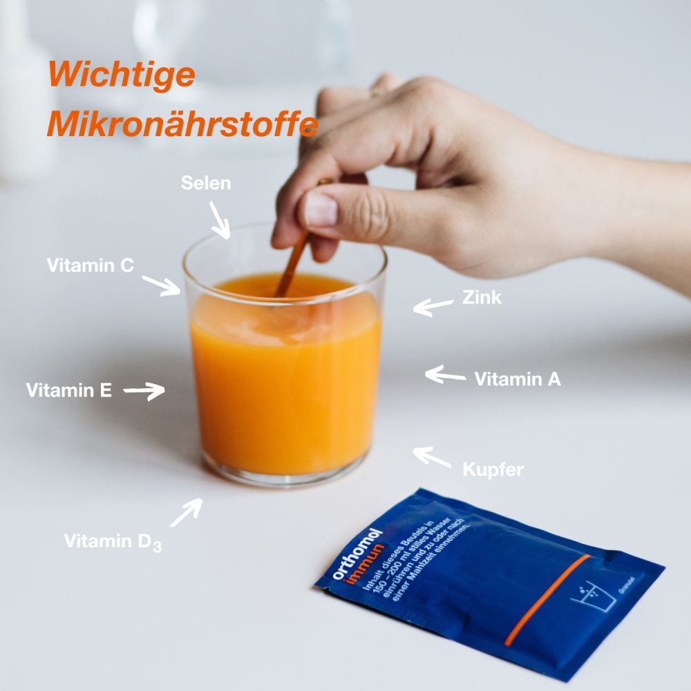 orthomol immun - Mikronährstoffe mit Vitamin C, Vitamin D und Zink - Granulat