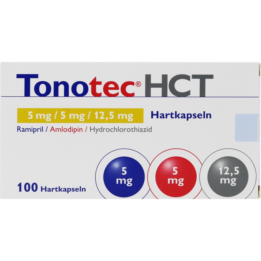 Tonotec HCT 5 mg/ 5 mg/ 12,5 mg 100 St Hartkapseln