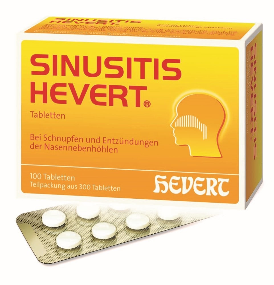SINUSITIS HEVERT - Bei Schnupfen und Entzündungen der Nasennebenhöhlen 300 St Tabletten