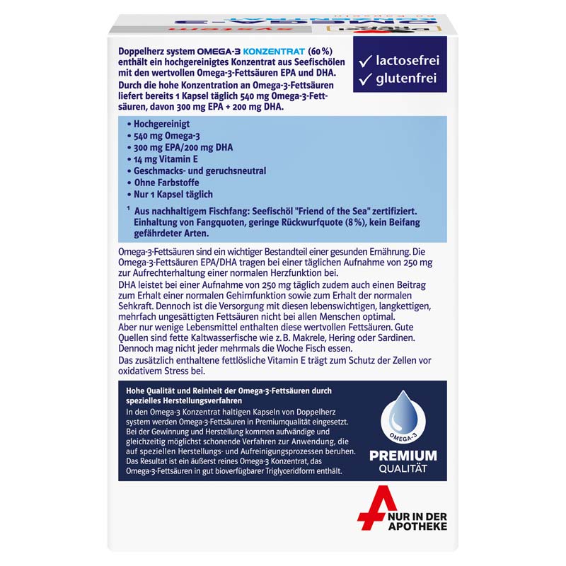 Doppelherz system OMEGA-3 KONZENTRAT  60 St Kapseln