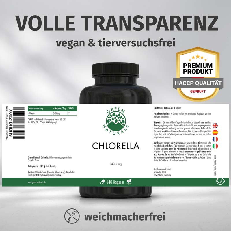 GREEN NATURALS CHLORELLA 240 St Kapseln