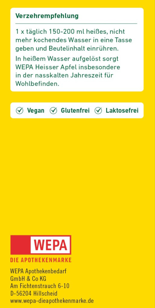 WEPA HEISSER APFEL 10X10 g Pulver