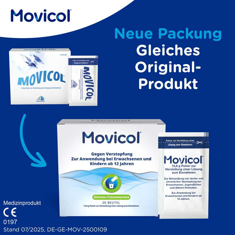 MOVICOL Schoko Junior Pulver 30X6.9 g Pulver zur Herstellung einer Lösung zum Einnehmen