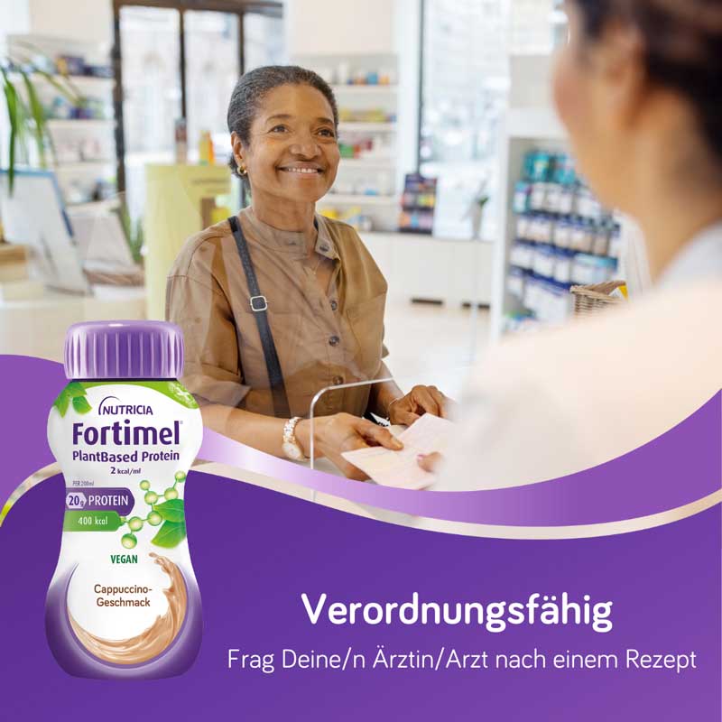 NUTRICIA Fortimel PlantBased Protein 2 kcal/ml Cappuccino-Geschmack 8X4X200 ml Flüssigkeit