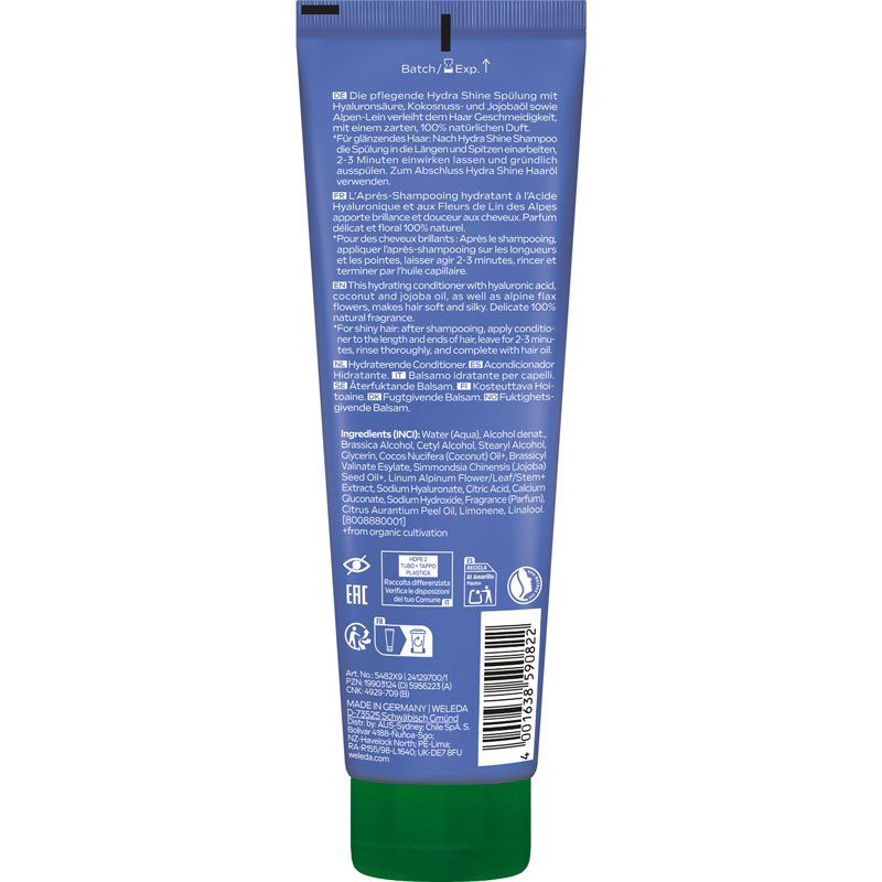 Weleda Hydra Shine Pflegespülung Alpen-Lein 150 ml Haarspülung