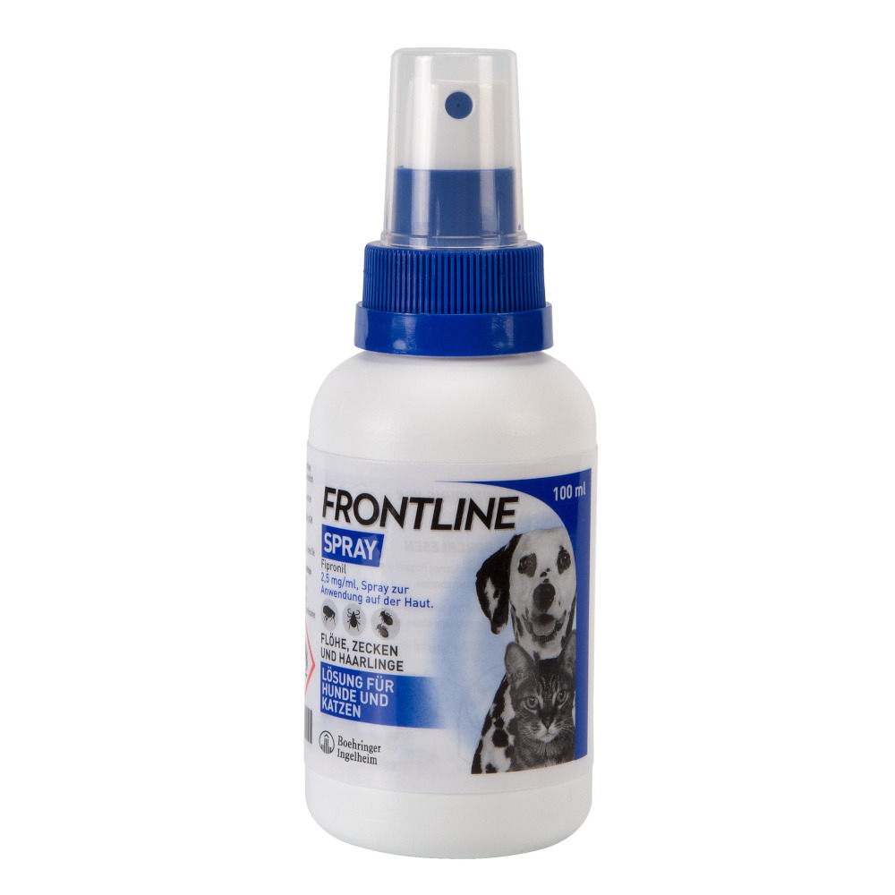 FRONTLINE Spray gegen Zecken und Flöhe für Hunde und Katzen 100 ml Spray