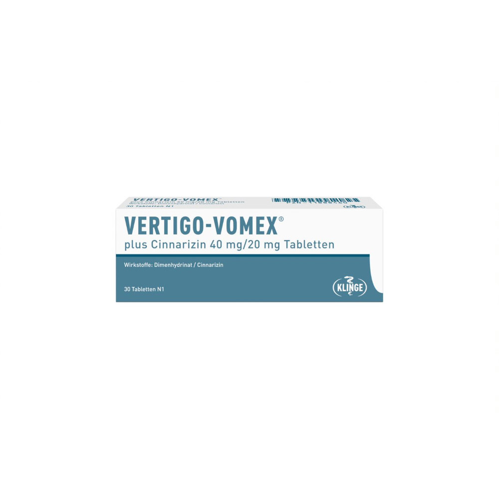 VERTIGO VOMEX plus Cinnarizin 40 mg/20 mg Tabl. 30 St Tabletten