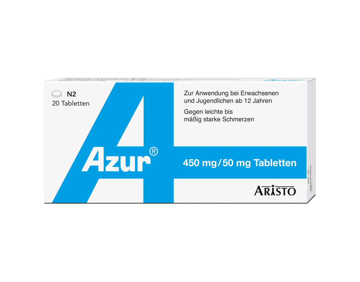 Azur 450mg Paracetamol /50mg Coffein 20 St Tabletten