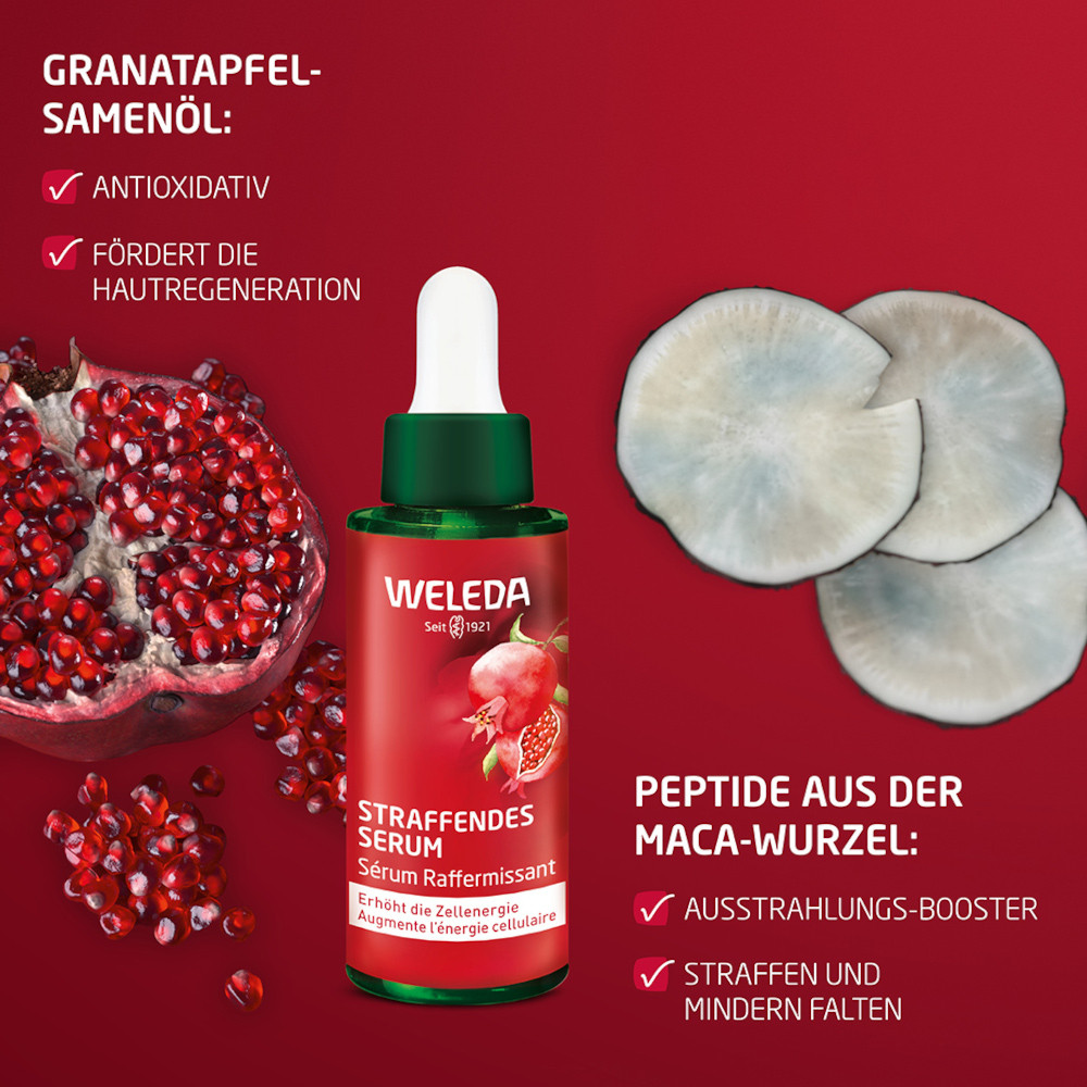 Weleda Straffendes Gesichtsserum Granatapfel & Maca-Peptide 30 ml