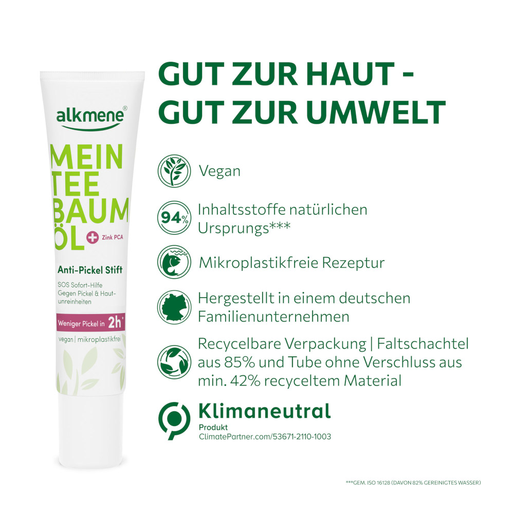 alkmene MEIN TEE BAUM ÖL Anti-Pickel Stift 15 ml Tupfer