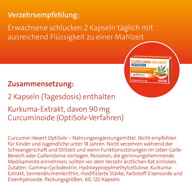 CURCUMIN HEVERT OPTISOLV 120 St Kapseln