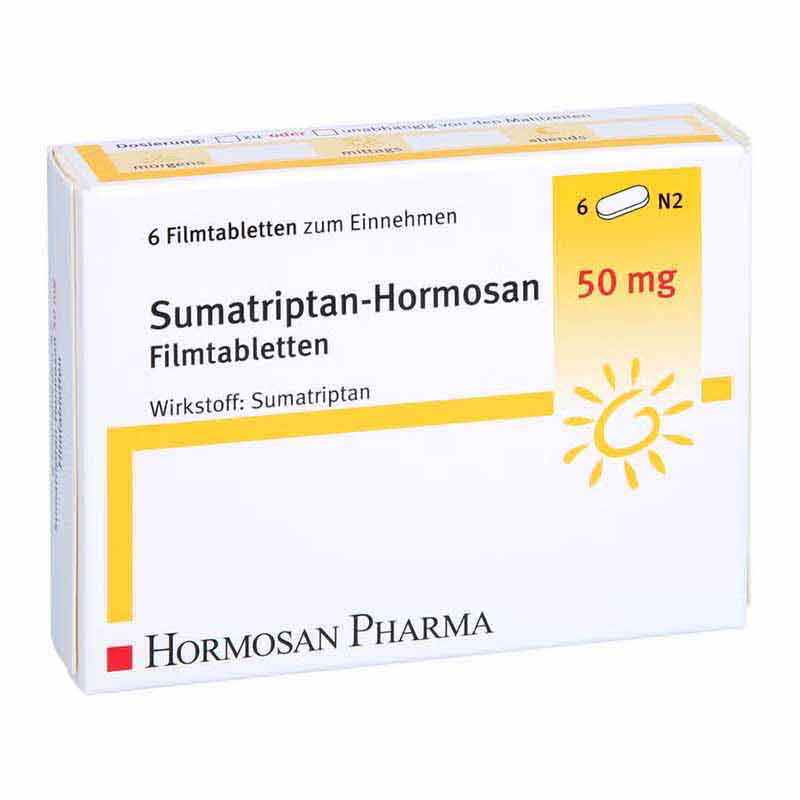 Sumatriptan-Hormosan 50 mg 6 St Filmtabletten 6 St Filmtabletten