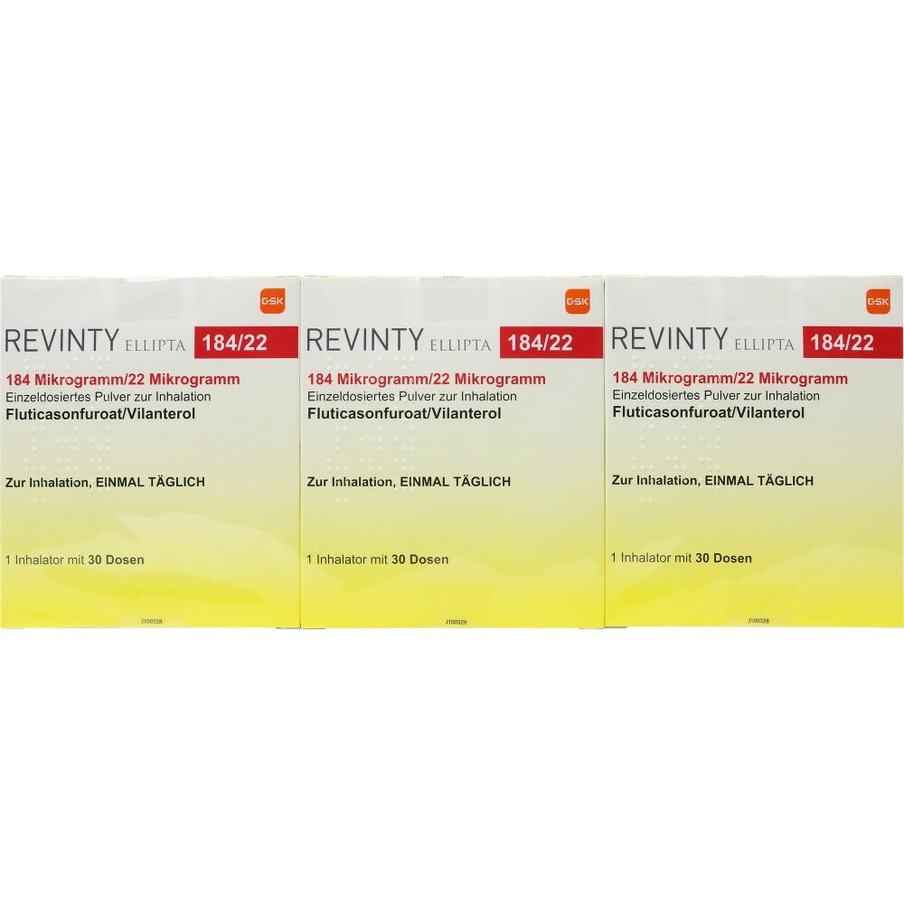 REVINTY ELLIPTA 184/22 µg 3 St Inhalationspulver