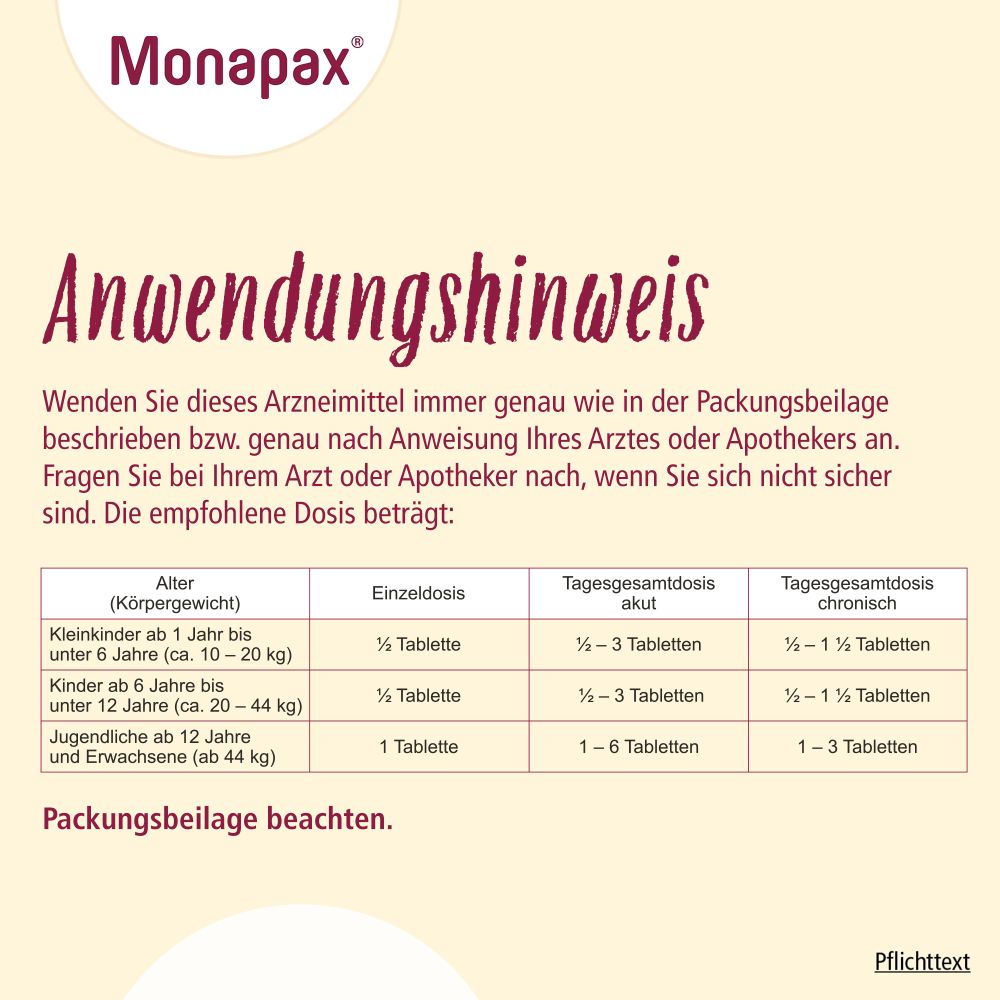 Monapax Tabletten 100 St Tabletten