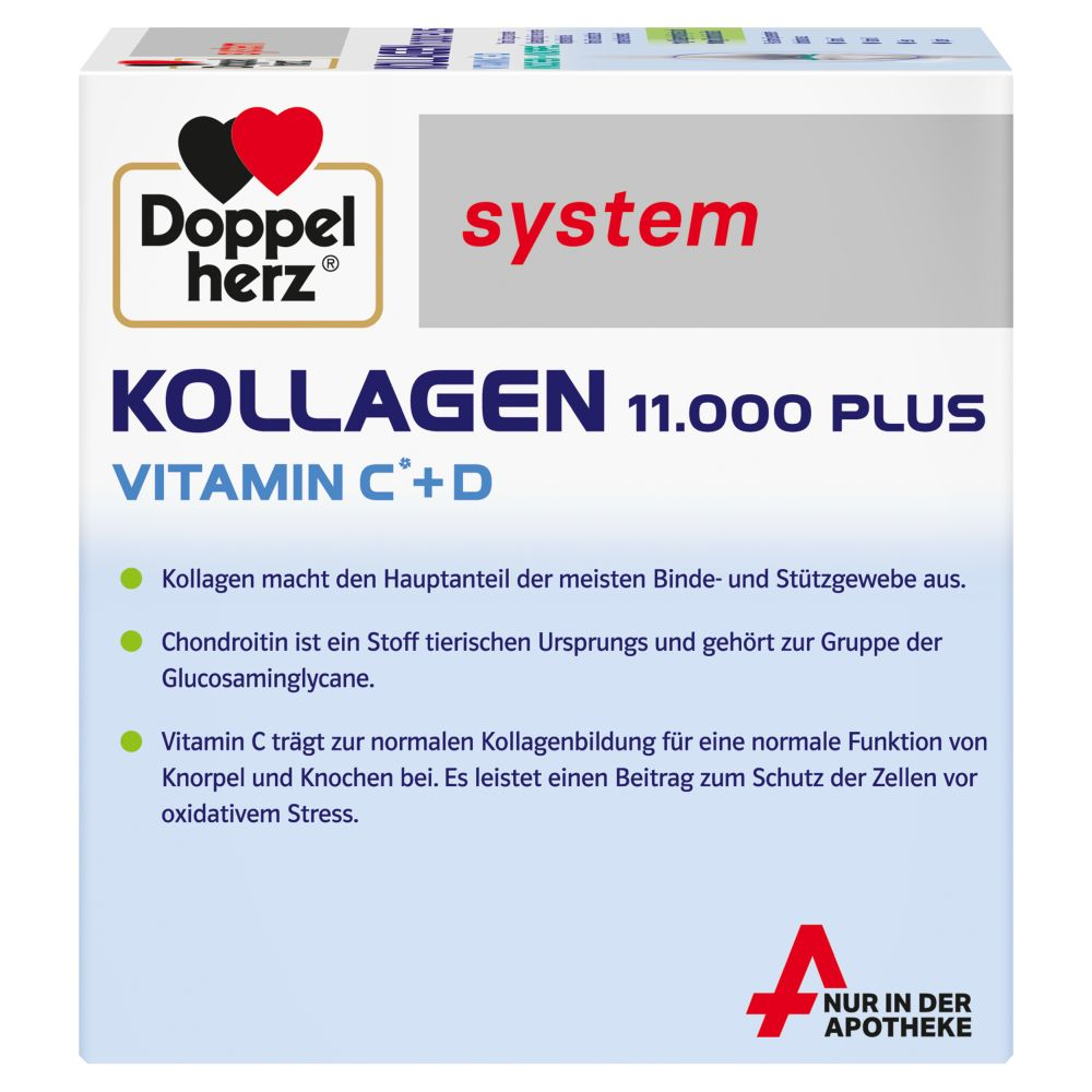 Doppelherz system KOLLAGEN 11.000 PLUS VITAMIN C + D 30X25 ml Ampullen