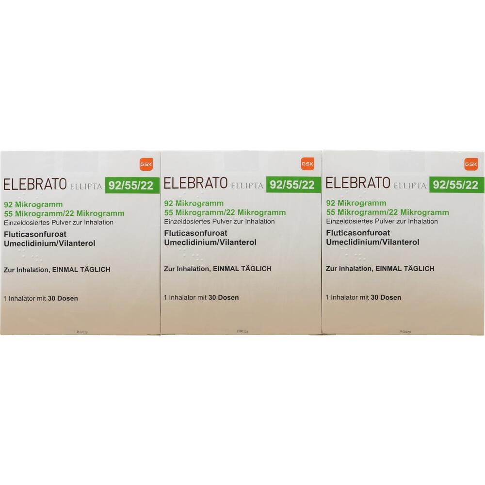 ELEBRATO ELLIPTA 92/55/22 3 St Inhalationspulver