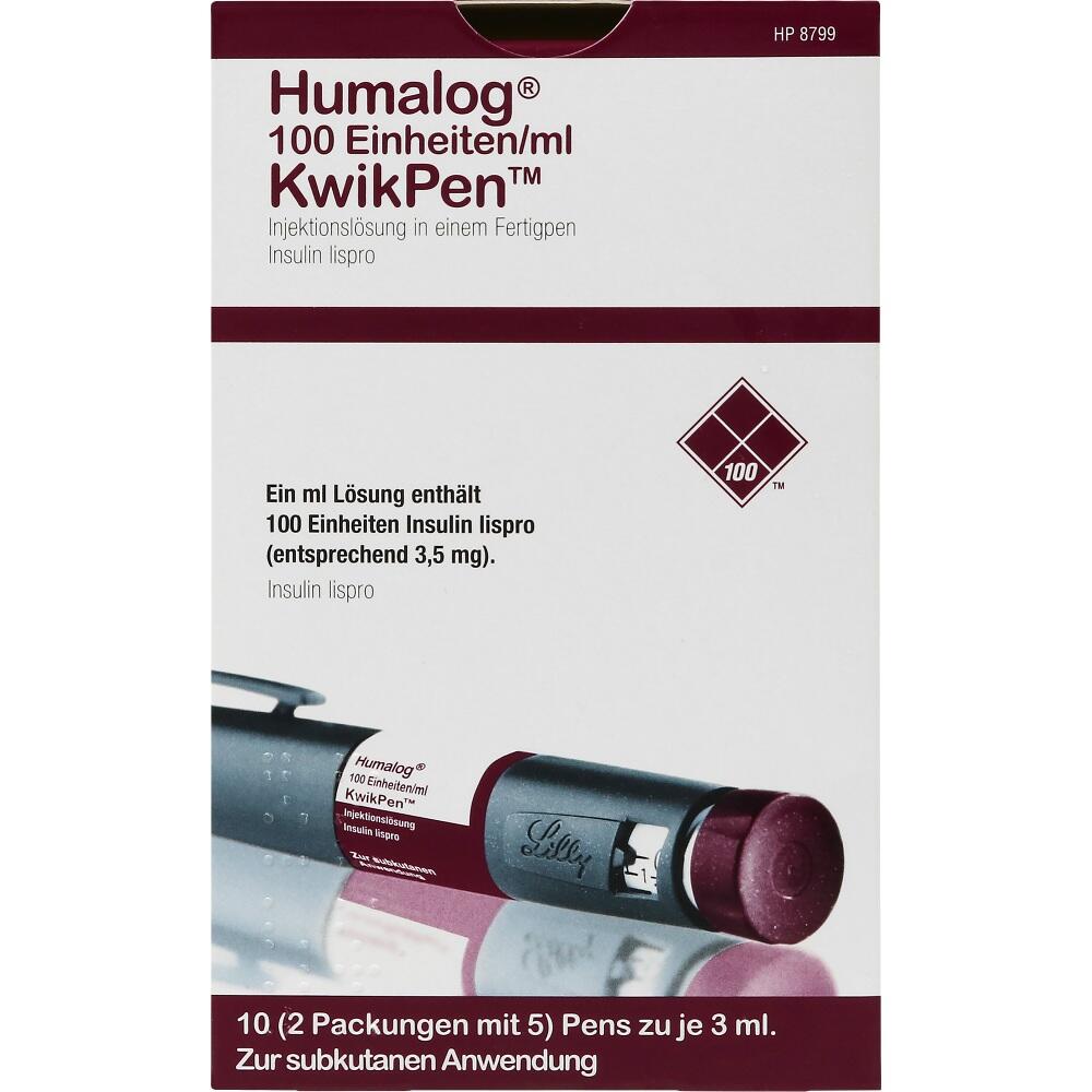 Humalog 100 Einheiten/ml KwikPen 3ml 10 St Injektionslösung