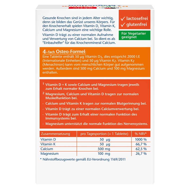Doppelherz aktiv D3+K2+Calcium+Magnesium 30 St Tabletten