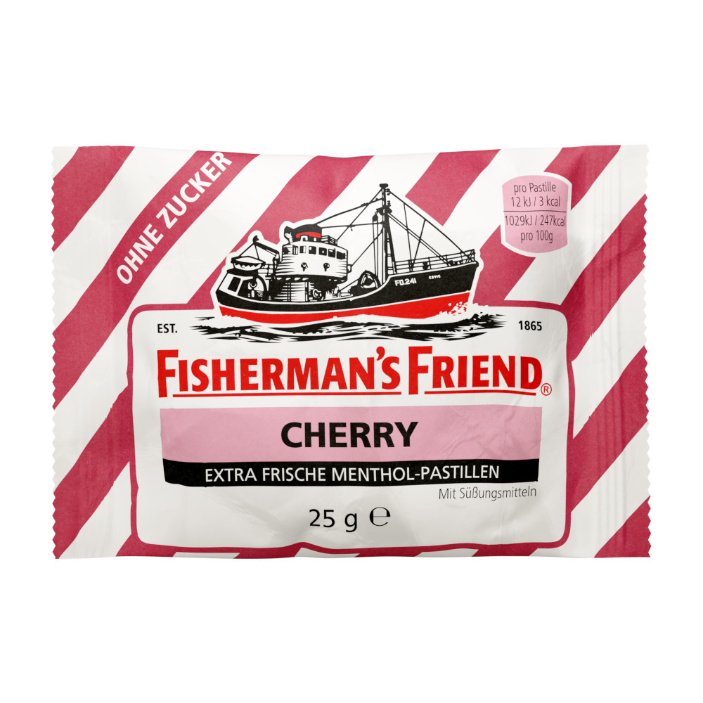 FISHERMANS FRIEND Cherry ohne Zucker Pastillen 25 g Pastillen