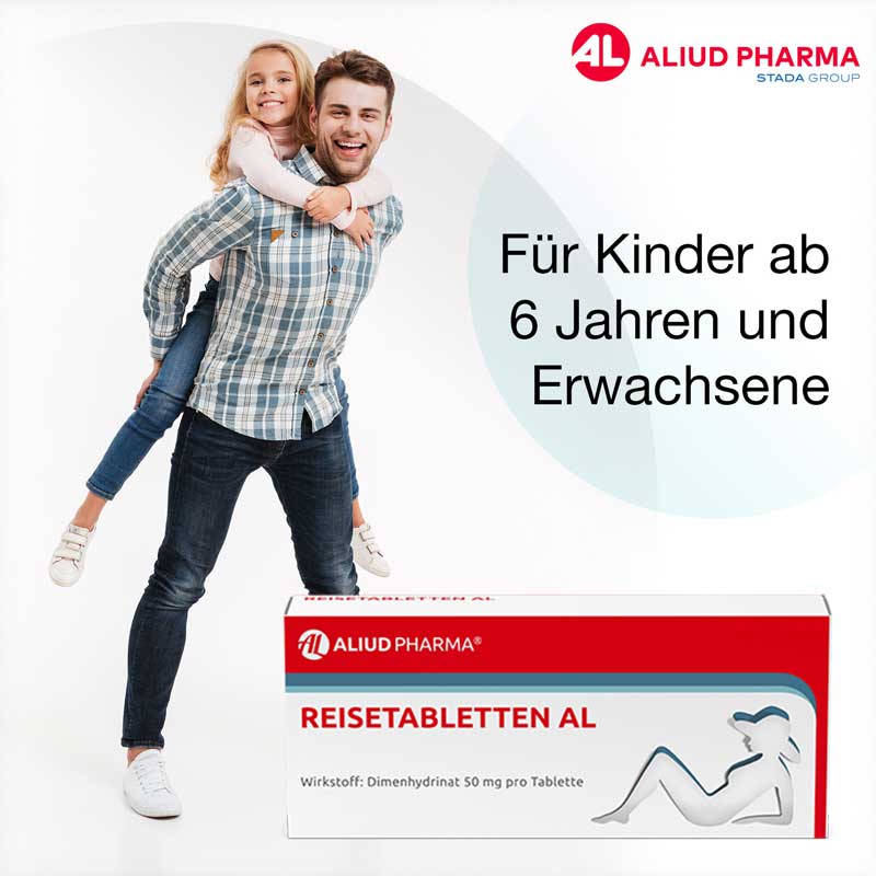 Reisetabletten AL bei Schwindel, Übelkeit und Erbrechen