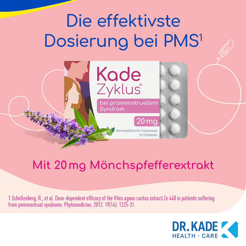 Kade Zyklus bei prämenstruellem Syndrom 20 mg 90 St Filmtabletten