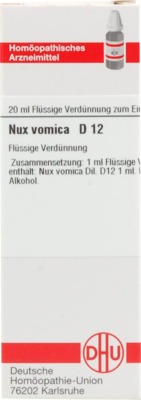 NUX VOMICA D 12 Dilution 20 ml Dilution