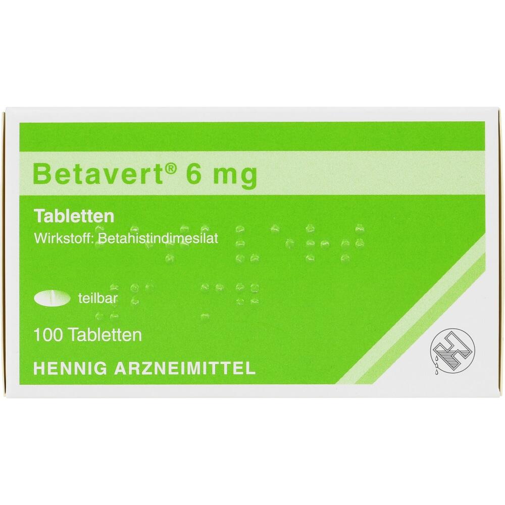 BETAVERT 6 mg Tabletten 100 St Tabletten