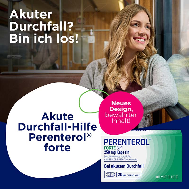 PERENTEROL FORTE 250 mg Bei akutem Durchfall 20 St Hartkapseln