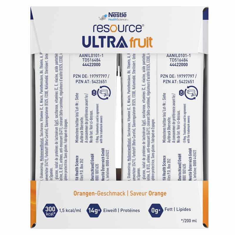 resource ULTRA fruit Orange 4X200 ml Flüssigkeit
