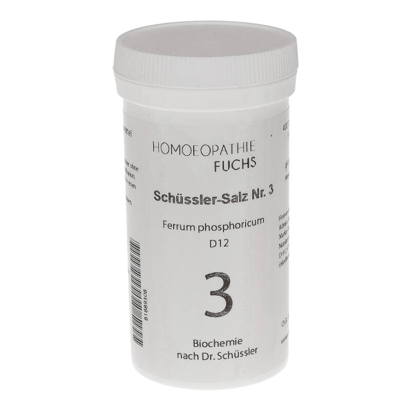 HOMOEOPATHIEFUCHS Schüssler-Salz Nummer 3 Ferrrum phosphoricum D12 Biochemie 400 St Tabletten