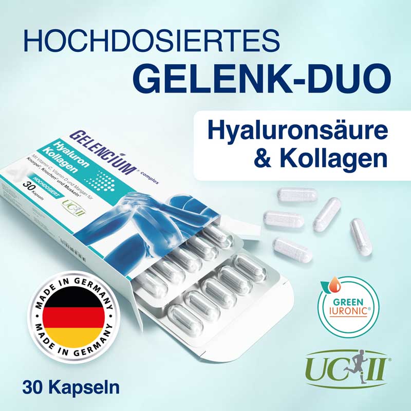 GELENCIUM Hyaluron Kollagen 30 St Kapseln