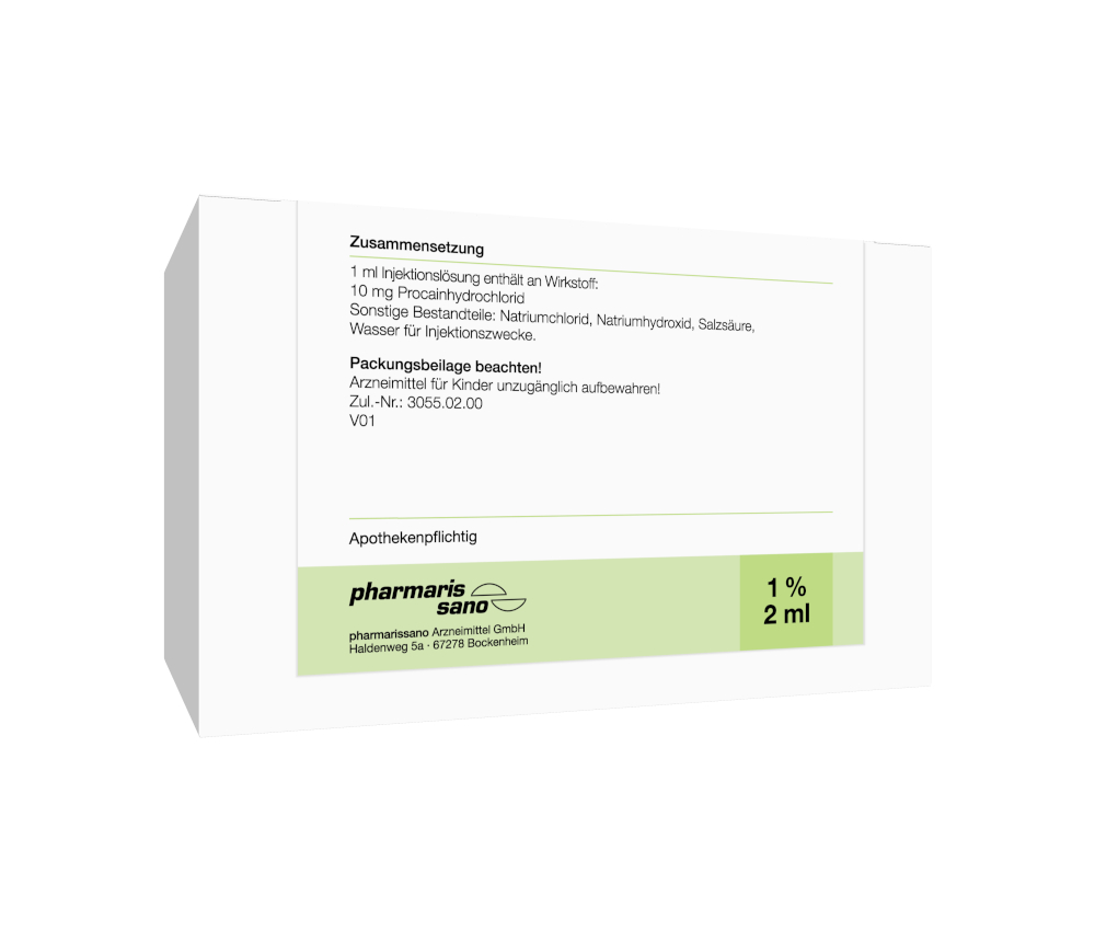 Procain pharmarissano 1% Ampulle 2ml 50X2 ml Injektionslösung