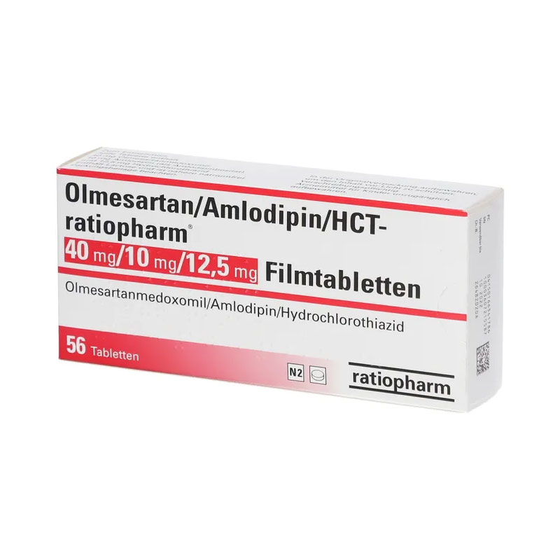 Olmesartan/Amlodipin/HCT-ratiopharm 40 mg/10 mg/12,5 mg 56 St Filmtabletten