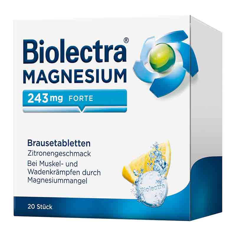 Biolectra MAGNESIUM 243mg FORTE Zitrone  20 St Brausetabletten